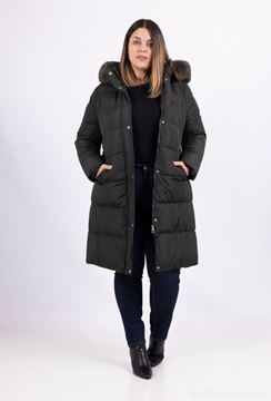 Picture of CURVY GIRL QUILTED HOODED JACKET WITH FUR